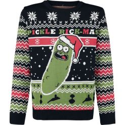 Rick And Morty Pickle Rick Sweter wielokolorowy. Szare swetry klasyczne męskie Rick And Morty, xl, z dzianiny, z okrągłym kołnierzem. Za 264,90 zł.