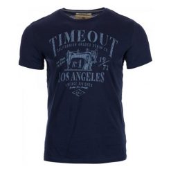 T-shirty męskie z nadrukiem: Timeout T-Shirt Męski M Ciemnoniebieski
