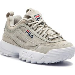 Sneakersy FILA - Disruptor S Low Wmn 1010304.3JW Gray Violet. Szare półbuty damskie Fila, ze skóry. W wyprzedaży za 489,00 zł.
