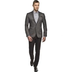 Marynarki męskie: marynarka molton szary slim fit
