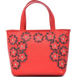 Torebki klasyczne damskie: Skórzana torebka w kolorze czerwonym – 20,5 x 29 x 11 cm