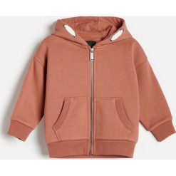 Bluza z kapturem - Bordowy. Czerwone bluzy męskie Reserved, bez wzorów, z kapturem, bez rękawów, z kapturem. Za 39,99 zł.