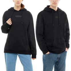 Bluza Vans Overtime Hoodie (VA3PBDBLK). Czarne bluzy męskie marki Vans, z bawełny. Za 219,99 zł.
