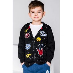 Bluzy chłopięce: BLUZA ROZPINANA Z KAPTUREM DZIECIĘCA KB017 – CZARNA