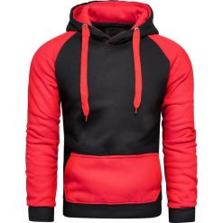 Bluza męska z kapturem czerwona Recea. Czerwone bluzy męskie Recea, xl, bez wzorów, z bawełny, klasyczne, z kapturem, bez rękawów, z kapturem. Za 42,69 zł.