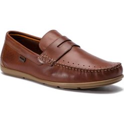 Mokasyny KRISBUT - LORETTA VITALE-7202-082-445 Brąz. Pomarańczowe mokasyny męskie marki Krisbut, ze skóry, eleganckie. Za 269,00 zł.