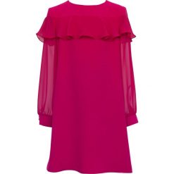 Sly - Sukienka dziecięca 134-164 cm. Różowe sukienki dziewczęce SLY, bez wzorów, z tkaniny, eleganckie, z długim rękawem, długie, mini, proste. W wyprzedaży za 159,90 zł.