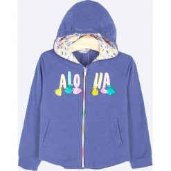 Coccodrillo - Bluza dziecięca 104-122 cm. Szare bluzy dziewczęce COCCODRILLO, z nadrukiem, z elastanu, z kapturem. W wyprzedaży za 49,90 zł.
