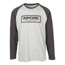 Rip Curl Koszulka Męska Z Długim Rękawem Bigmama Box M, Szary. Szare koszulki męskie Rip Curl, m, bez wzorów, z materiału, bez kołnierzyka, z długim rękawem, długie. W wyprzedaży za 126,00 zł.
