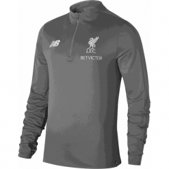 Bluza Liverpool LFC - MT831020CTR. Szare bluzy męskie marki New Balance, s, z poliesteru, na fitness i siłownię. W wyprzedaży za 229,99 zł.