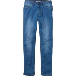 Dżinsy Slim Fit bonprix niebieski "stone”. Niebieskie spodnie chłopięce bonprix, bez wzorów, z jeansu, klasyczne. Za 37,99 zł.
