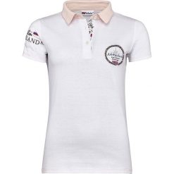 Bluzki damskie: Koszulka polo „Islands” w kolorze białym