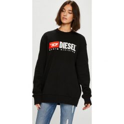 Diesel - Bluza. Czarne bluzy rozpinane damskie Diesel, m, z aplikacjami, z bawełny, bez kaptura. Za 569,90 zł.