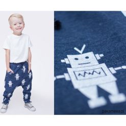 Spodnie chłopięce: Wiosenne spodnie baggy jeansowe ROBOTY