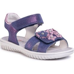 Sandały SUPERFIT - 6-09005-80 M Blau. Fioletowe sandały dziewczęce Superfit, ze skóry, bez zapięcia. Za 249,00 zł.