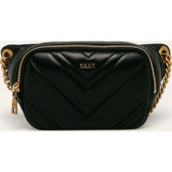 Dkny - Nerka skórzana. Brązowe nerki damskie DKNY, bez wzorów, ze skóry, małe, pikowane, bez dodatków. Za 549,90 zł.