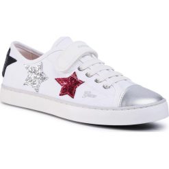 Tenisówki GEOX - J Ciak G. I J0204I 00010 C0007 D White/Silver. Białe trampki dziewczęce Geox, bez wzorów, z gumy, na rzepy. W wyprzedaży za 239,00 zł.