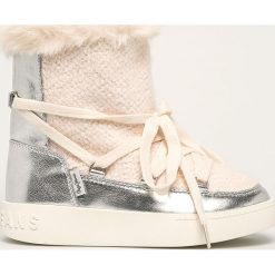 Pepe Jeans - Śniegowce dziecięce Brixton Girl Metal. Białe śniegowce dziewczęce Pepe Jeans, na sznurówki. W wyprzedaży za 179,90 zł.