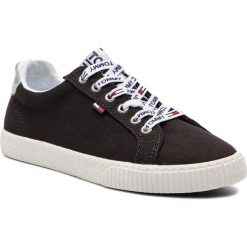 Tenisówki TOMMY JEANS - Casual Sneaker EN0EN00125 Black 990. Czarne półbuty damskie Tommy Jeans, bez wzorów, z jeansu, bez zapięcia. Za 269,00 zł.