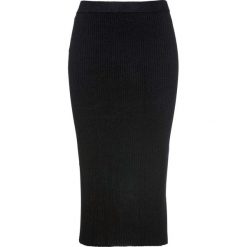 Spódnica dzianinowa bonprix czarny. Czarne spódniczki damskie bonprix, z dzianiny. Za 89,99 zł.