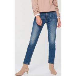 Boyfriendy damskie: Jeansy regular fit – Niebieski