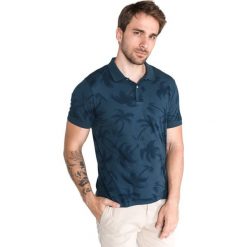 Tommy Hilfiger Allover Palm Polo Koszulka Niebieski. Niebieskie podkoszulki męskie xl, z bawełny. Za 464,95 zł.