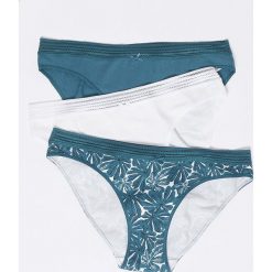 Etam - Figi Murielle (3-pack). Niebieskie majtki damskie Etam, m, z elastanu. W wyprzedaży za 49,90 zł.