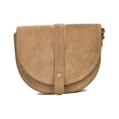 Skórzana torebka w kolorze beżowym - (S)22 x (W)18,5 x (G)6 cm. Brązowe torebki klasyczne damskie marki Wiosenny MUST HAVE, w paski, ze skóry, na ramię, bez dodatków. W wyprzedaży za 209,95 zł.