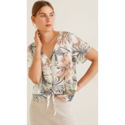 Mango - Bluzka Nana. Białe bluzki damskie Mango, xs, bez wzorów, z wiskozy, bez kołnierzyka, bez rękawów. Za 99,90 zł.