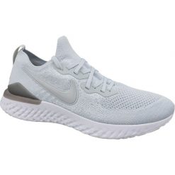 Białe Buty Nike Epic React Flyknit 2 M BQ8928-004. Białe buty sportowe męskie Nike, z materiału, na sznurówki. W wyprzedaży za 609,00 zł.