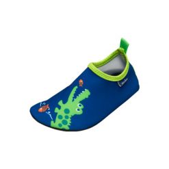 Playshoes Buty do wody Krokodyl marine - niebieski - Gr.Moda (6 - 24 miesięcy ). Niebieskie buciki niemowlęce chłopięce marki Playshoes, z materiału. Za 59,00 zł.
