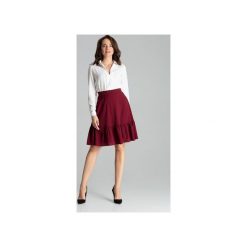 Spódnica L057 Bordo. Czerwone spódniczki damskie Lenitif, xl, bez wzorów, rozkloszowane. Za 129,00 zł.