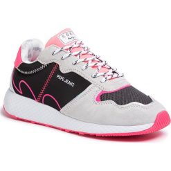 Sneakersy PEPE JEANS - Koko Tech PLS30997 Neon Pink 335. Brązowe półbuty damskie Pepe Jeans, z jeansu. W wyprzedaży za 269,00 zł.