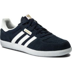 Buty adidas - Leonero CQ1097 Conavy/Ftwwht/Goldmt. Niebieskie buty sportowe damskie Adidas, bez wzorów, ze skóry, sportowe. W wyprzedaży za 219,00 zł.