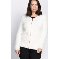 Kremowy Kardigan Authoritarian. Brązowe swetry damskie Born2be, xl. Za 119,99 zł.