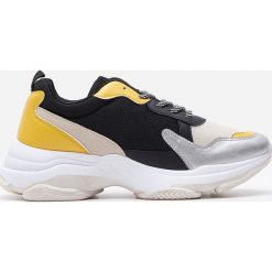 Kolorowe sneakersy na grubej podeszwie - Żółty. Żółte sneakersy damskie House. Za 139,99 zł.