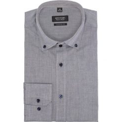 Koszula bexley 2443 długi rękaw custom fit granatowy. Niebieskie koszule męskie Recman, m, bez wzorów, bez kołnierzyka, z długim rękawem. Za 79,99 zł.