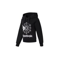 Bluzy Reebok Classic Bluza z kapturem Classics Big Logo Fleece Hoodie. Czarne bluzy damskie Reebok Classic, s, bez wzorów, bez rękawów, z kapturem. Za 229,00 zł.
