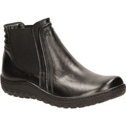 BOTKI GALANT 1575. Czarne botki damskie marki Galant, bez obcasa, bez zapięcia. Za 129,99 zł.