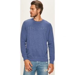 Pepe Jeans - Bluza Gavin. Niebieskie bluzy męskie Pepe Jeans, s, z nadrukiem, z bawełny, z okrągłym kołnierzem, bez rękawów, bez kaptura. W wyprzedaży za 269,90 zł.