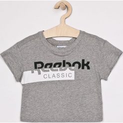Reebok Classic - T-shirt dziecięcy 104-164 cm. Szare t-shirty chłopięce Reebok Classic, z nadrukiem, z elastanu, bez rękawów. W wyprzedaży za 34,90 zł.