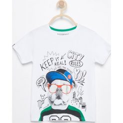 T-shirt z kolorowym nadrukiem - Biały. Białe t-shirty chłopięce z nadrukiem marki Reserved, s. Za 59,99 zł.