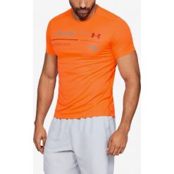 Under Armour Run Koszulka Pomarańczowy. Pomarańczowe podkoszulki męskie Under Armour, s, z nadrukiem, z poliesteru, bez kołnierzyka, z krótkim rękawem, krótkie. Za 137,95 zł.