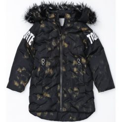 Czarno-Żółta Kurtka Gilmore. Czarne kurtki chłopięce Born2be, z napisami, sportowe, długie. Za 289,99 zł.