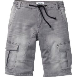 Bermudy dżinsowe Regular Fit bonprix jasnoszary denim. Szare spodenki i szorty męskie bonprix, m, bez wzorów, z jeansu. Za 99,99 zł.