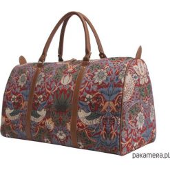 Gobelinowa torba podróżno-sportowa Jardin rouge. Brązowe torby podróżne Pakamera, bez wzorów, eleganckie. Za 199,00 zł.