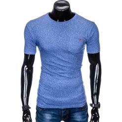 T-SHIRT MĘSKI BEZ NADRUKU S885 - NIEBIESKI. Niebieskie t-shirty męskie z nadrukiem marki Ombre Clothing, m, z bawełny. Za 19,99 zł.