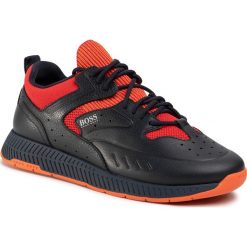 Sneakersy BOSS - Titanium 50428519 10226293 01 Medium Blue 428. Niebieskie sneakersy męskie Boss, na co dzień, bez wzorów, ze skóry, eleganckie, bez zapięcia. W wyprzedaży za 699,00 zł.