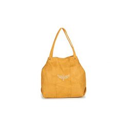 Torby shopper LPB Woman S19B0202. Żółte torby damskie na zakupy LPB WOMAN, bez wzorów, bez dodatków. Za 181,30 zł.
