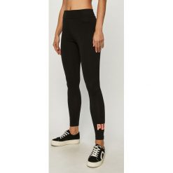 Puma - Legginsy. Czarne spodnie damskie Puma, s, z nadrukiem, z elastanu. Za 119,90 zł.